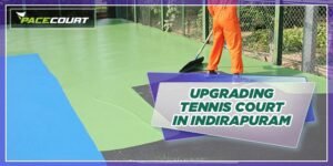 Tennis Court Resurfacing At Indrapuram Tennis Academy, UP