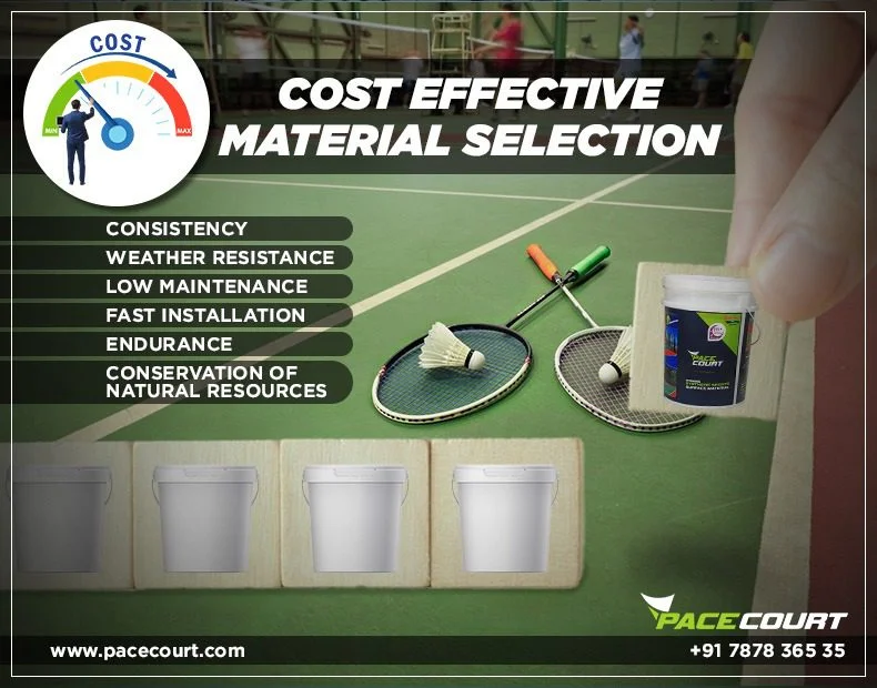 how to select badminton court material