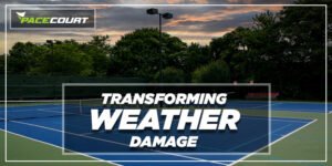 Weather Damaged Tennis Court