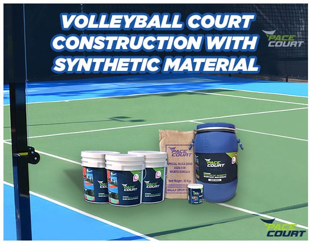 synthetic volleyball court materials