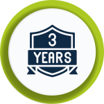 3 years warranty