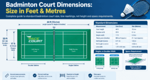 Badminton Court Dimensions: Size in Feet & Metres
