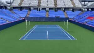 badminton court surface color