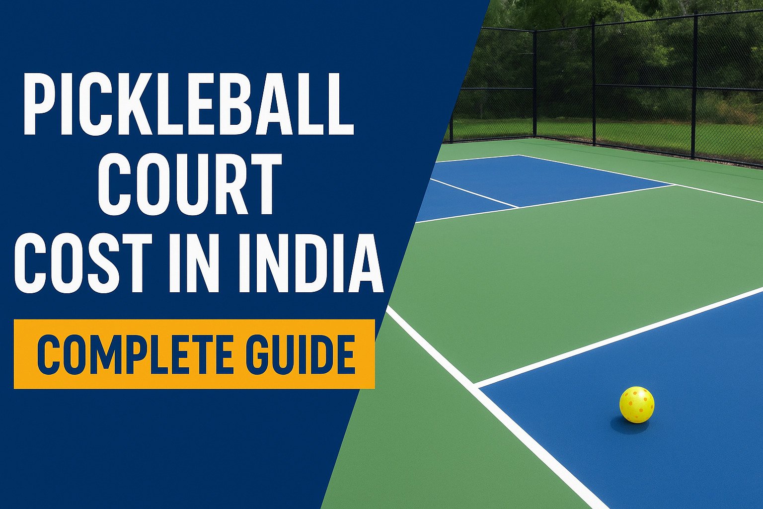 Pickleball Court Cost in India
