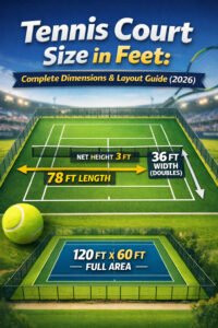 Tennis Court Size in Feet: Complete Dimensions, Markings & Layout Guide (2026)