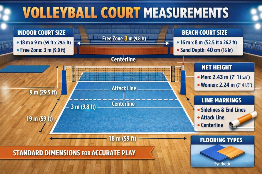 Volleyball Court Measurements