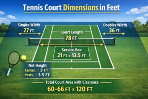 Tennis Court Dimensions in Feet: Official Size for Singles & Doubles