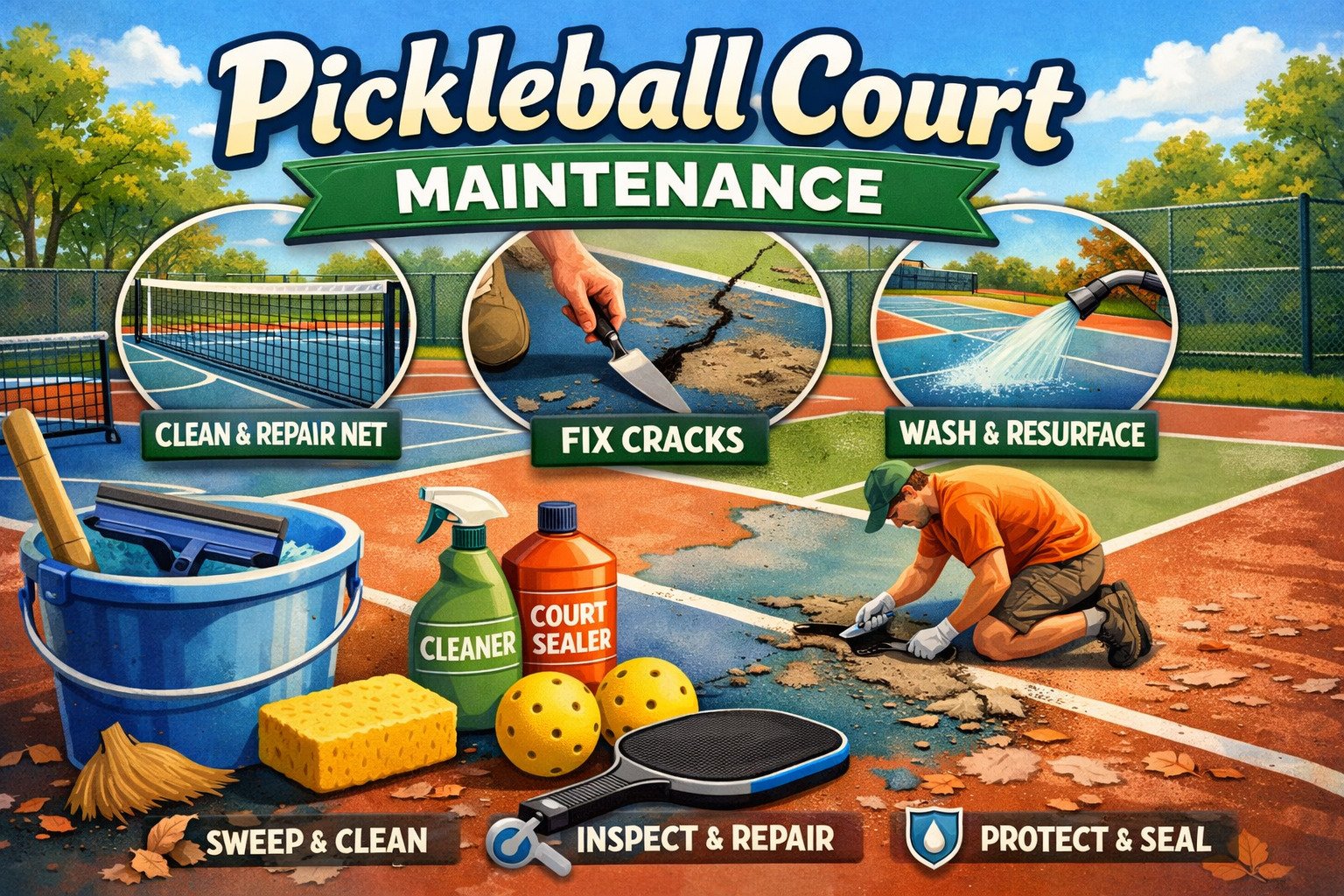 Pickleball Court Maintenance