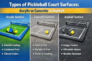 Types of Pickleball Court Surfaces: Acrylic vs Concrete vs Asphalt