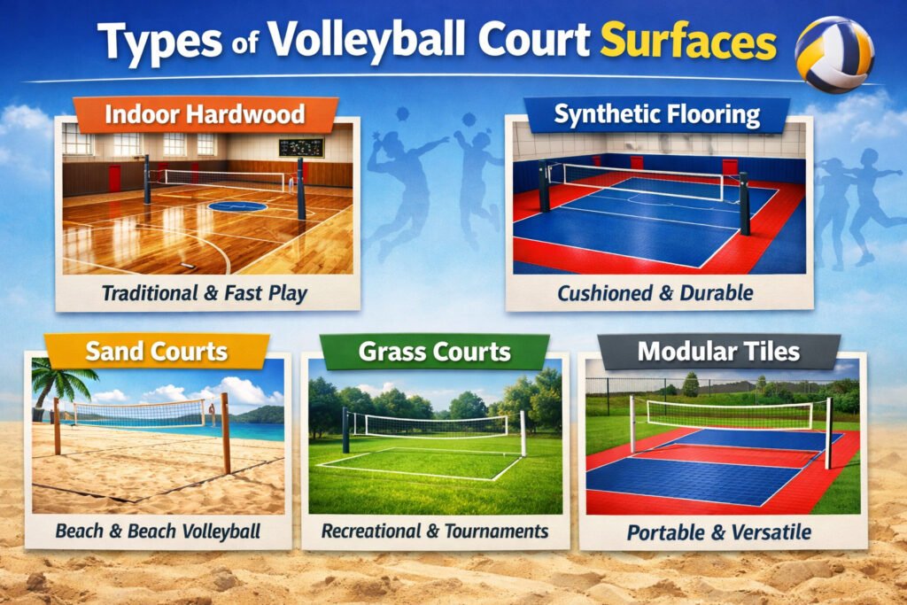 Types of Volleyball Court Surfaces