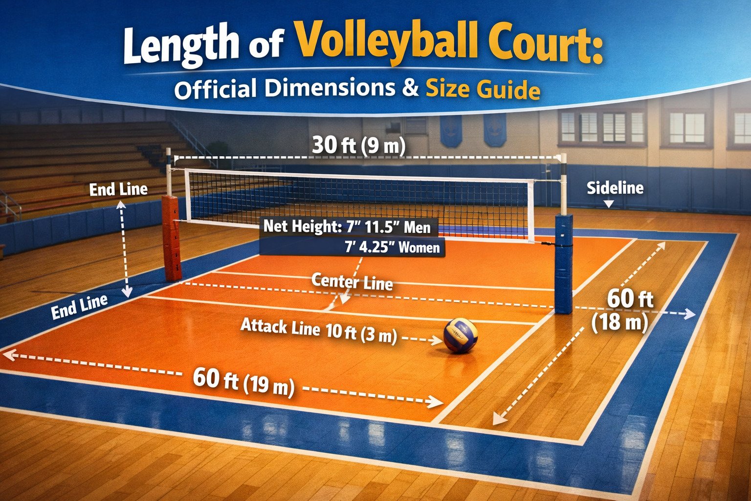 Length of Volleyball Court