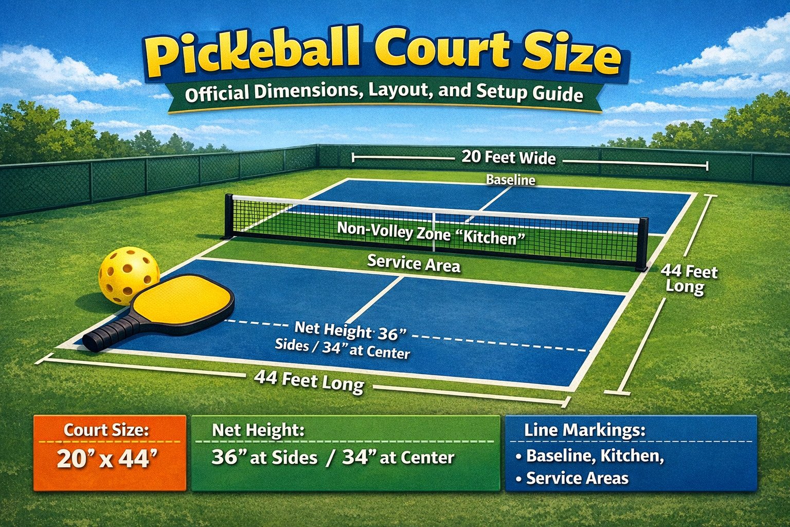 Pickleball Court Size