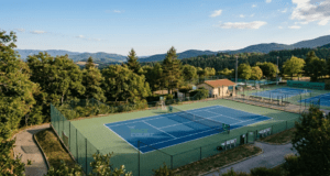 Tennis court material