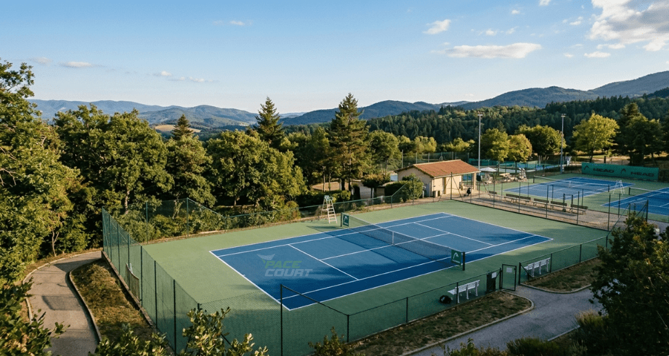 Tennis court material