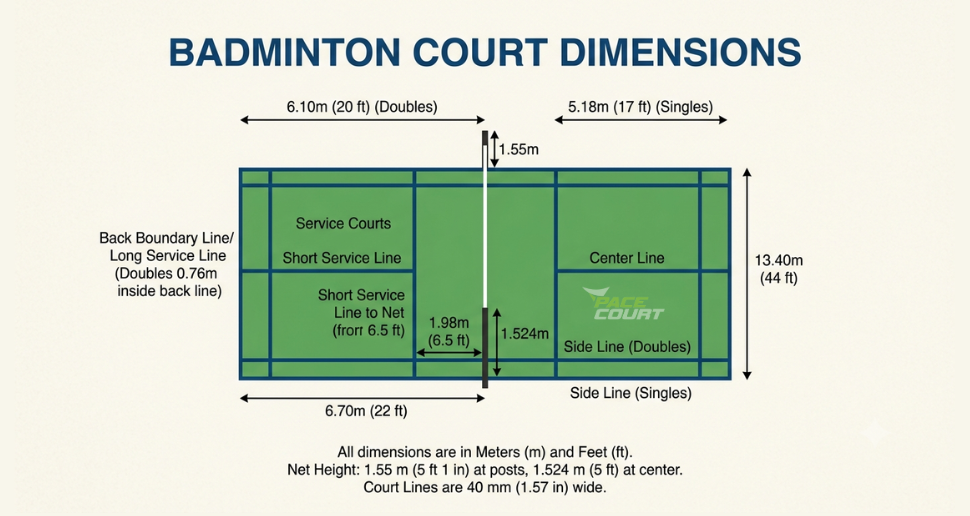 Badminton court flooring
