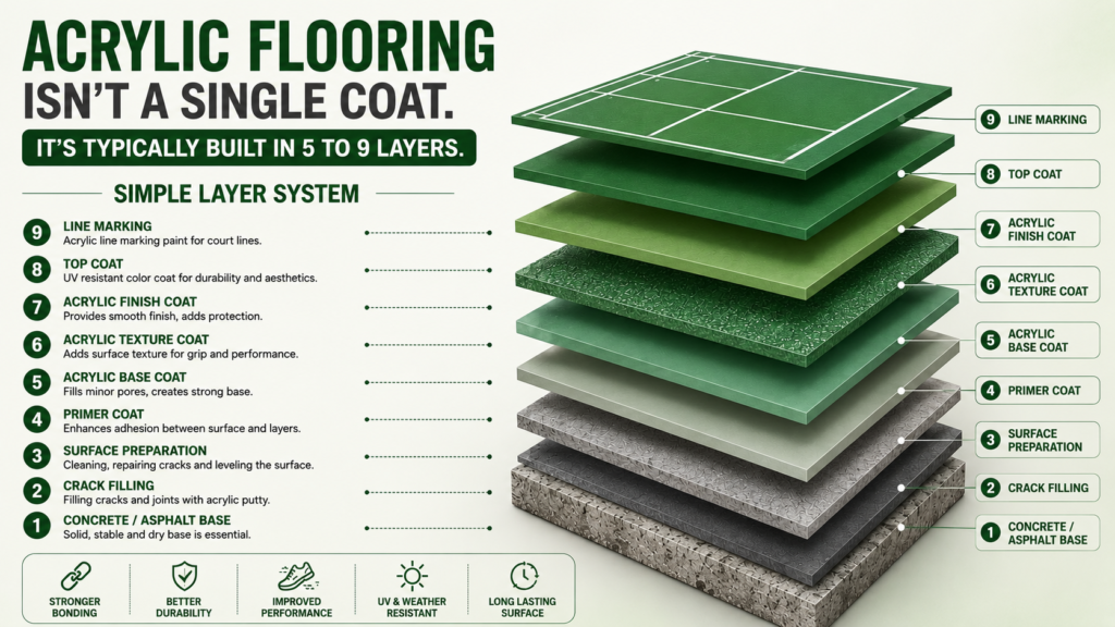 Acrylic Sports Flooring
