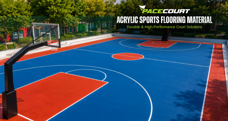 Acrylic sports flooring material