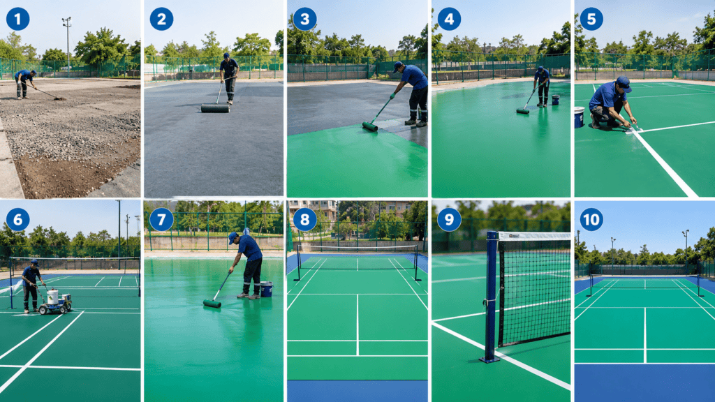 Synthetic Badminton Court