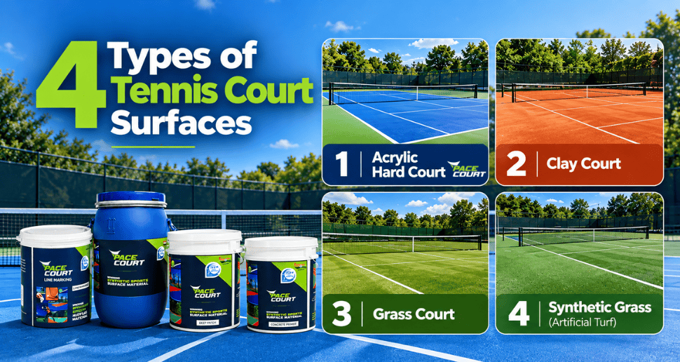 4 Types of Tennis Court Surfaces