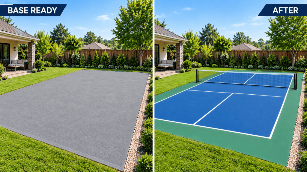 Pickleball Court Flooring for Ready Concrete Base